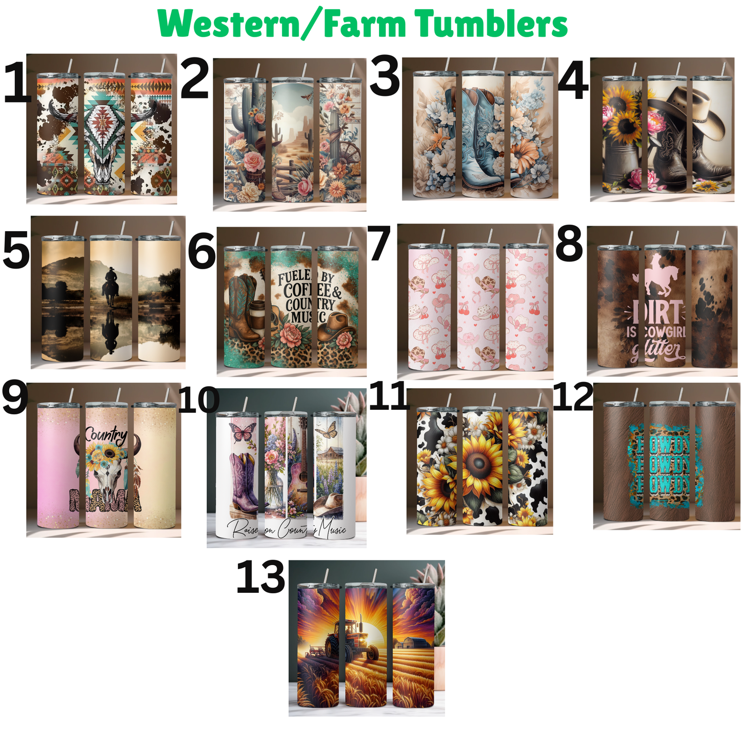 Western / Farm Tumblers